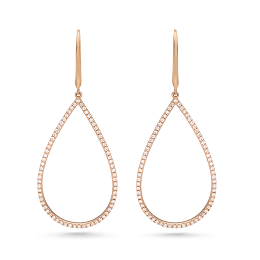 Drop Diamond Hook Earrings