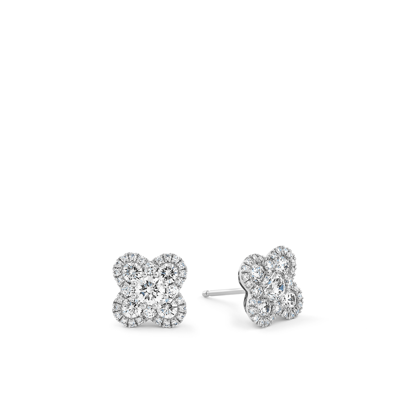 Oliver Heemeyer Alemandro diamond ear studs 4 made of 18k white gold. Size Large.