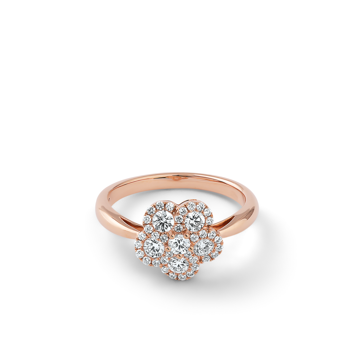 Oliver Heemeyer Alemandro diamond ring 5 in 18k rose gold.