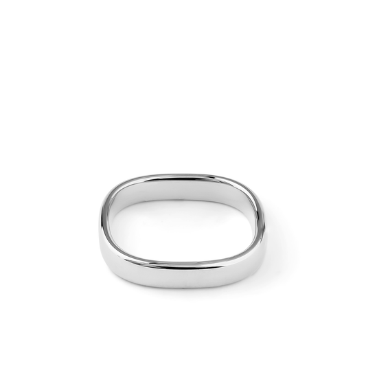 Oliver Heemeyer Bolero Wedding Band 4,0 mm made of 18k white gold.