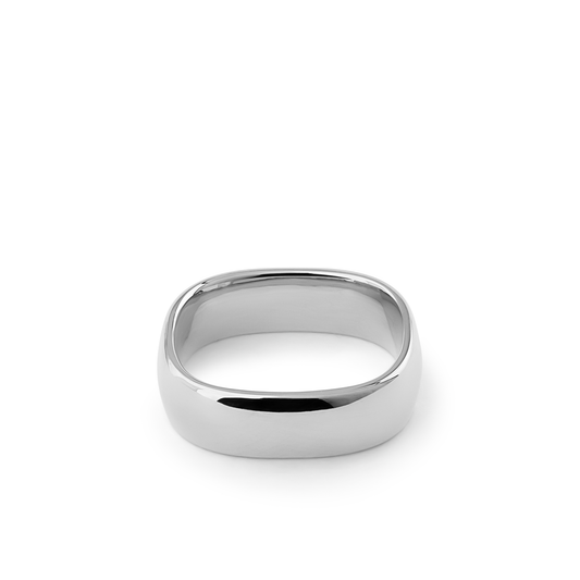 Oliver Heemeyer Bolero wedding band 5,0 mm made of 18k white gold.