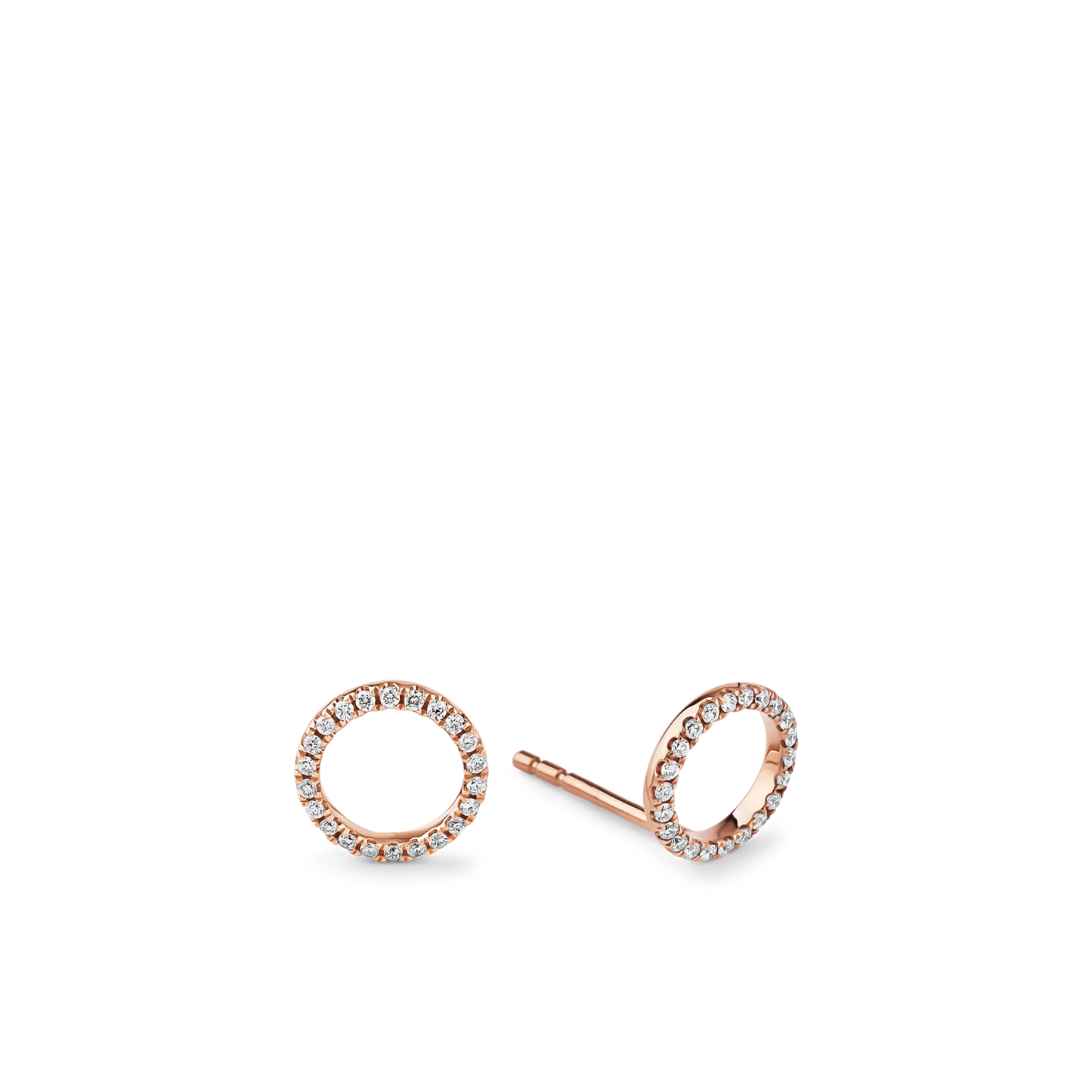 Oliver Heemeyer Circle of Life Diamond Ear Studs M made of 18k rose gold.