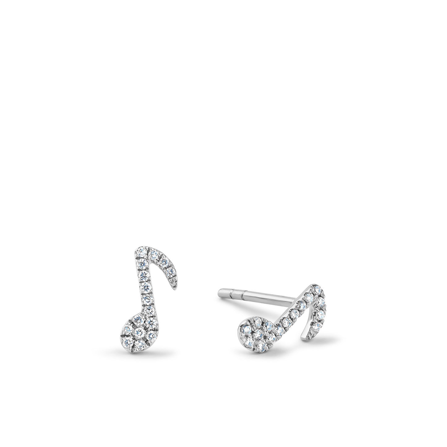 Oliver Heemeyer Cosi diamond ear studs made of 18k white gold.