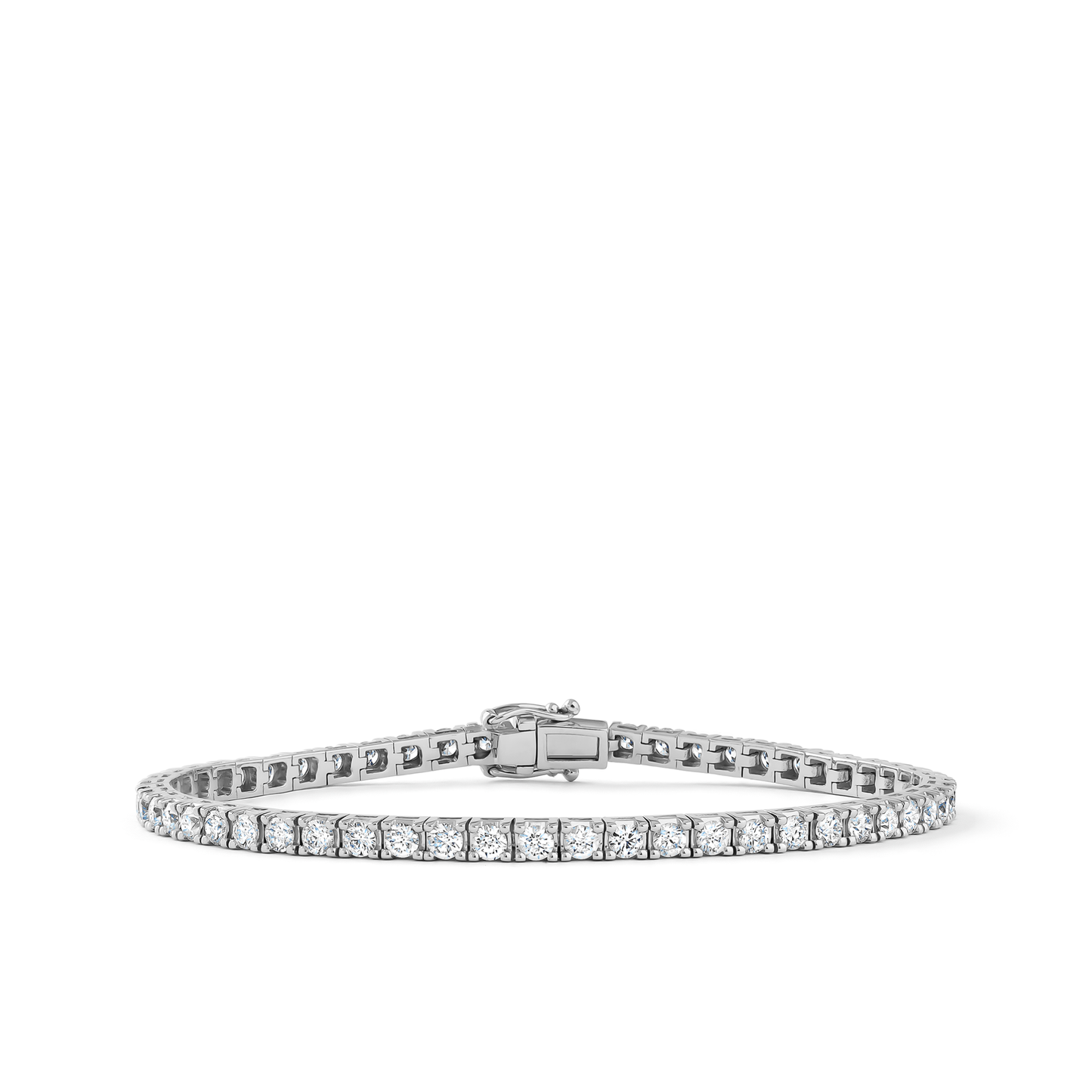 Oliver Heemeyer diamond tennis bracelet 4.0 ct. made of 18k white gold.