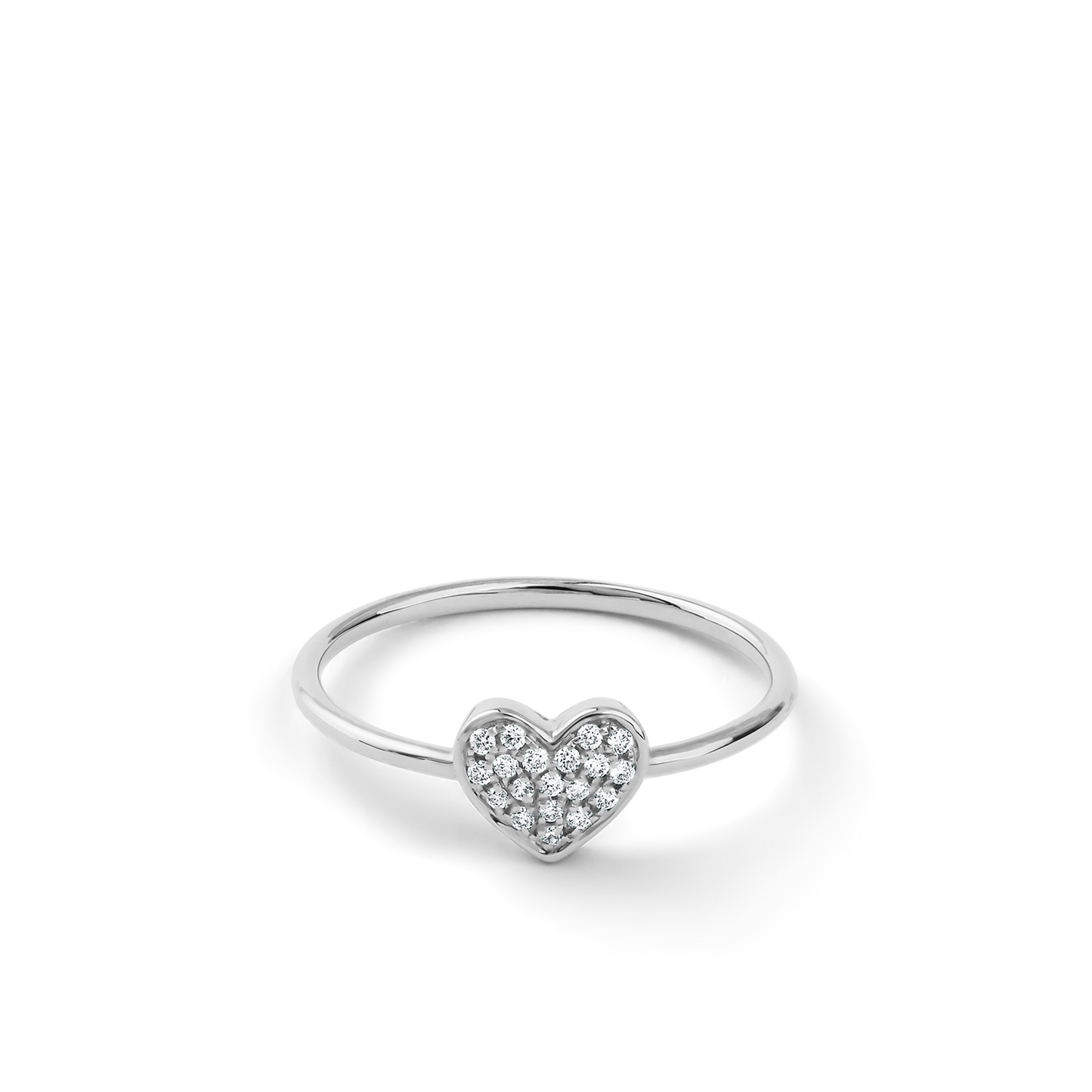 Oliver Heemeyer Emilia Heart diamond ring 18k white gold.