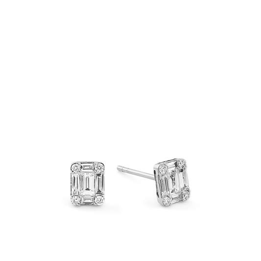 Oliver Heemeyer Emma Diamond Ear Studs made of 18k white gold.