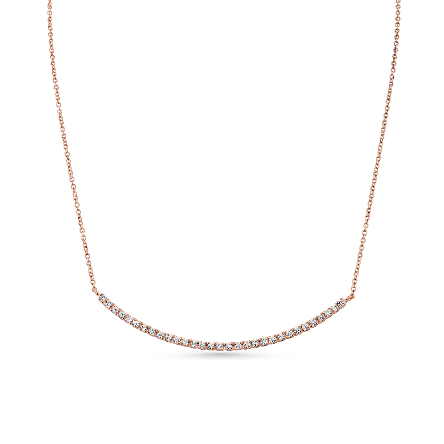 Oliver Heemeyer Holly diamond necklace made of 18k rose gold.