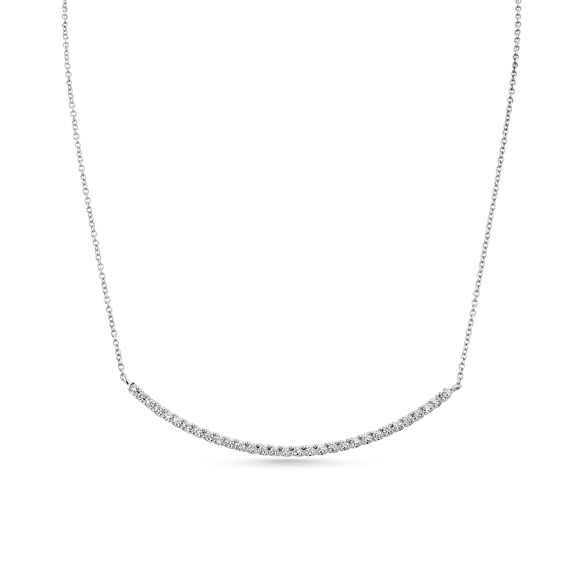 Oliver Heemeyer Holly diamond necklace made of 18k white gold.