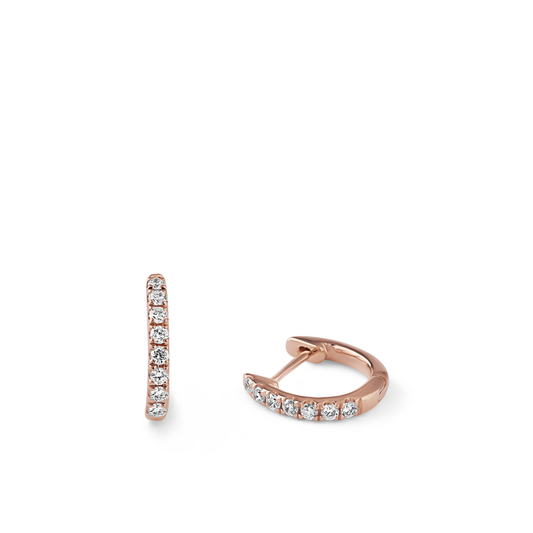 Oliver Heemeyer Kate Mini Diamond Hoops 9,0 mm made of 18k rose gold.