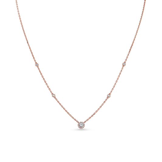 Oliver Heemeyer Liz diamond necklace 0.26 ct. made of 18k rose gold.