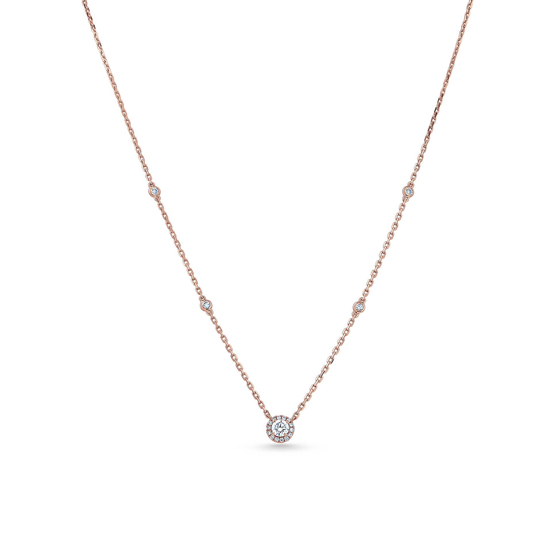 Oliver Heemeyer Liz diamond necklace 0.36 ct. made of 18k rose gold.