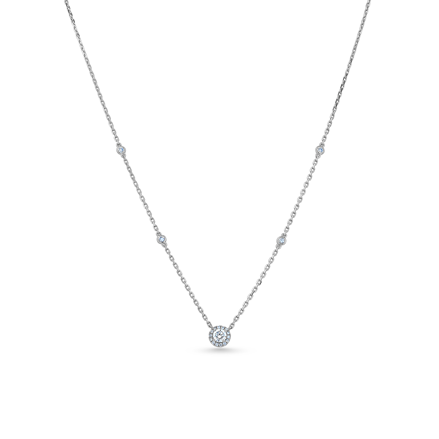 Oliver Heemeyer Liz diamond necklace 0.36 ct. made of 18k white gold.
