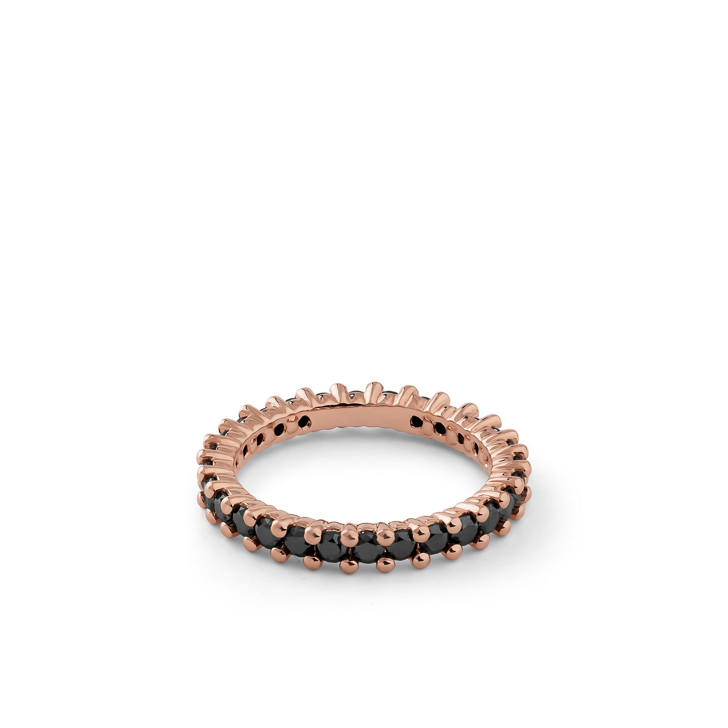 Oliver Heemeyer Logan black diamond ring made of 18k rose gold.