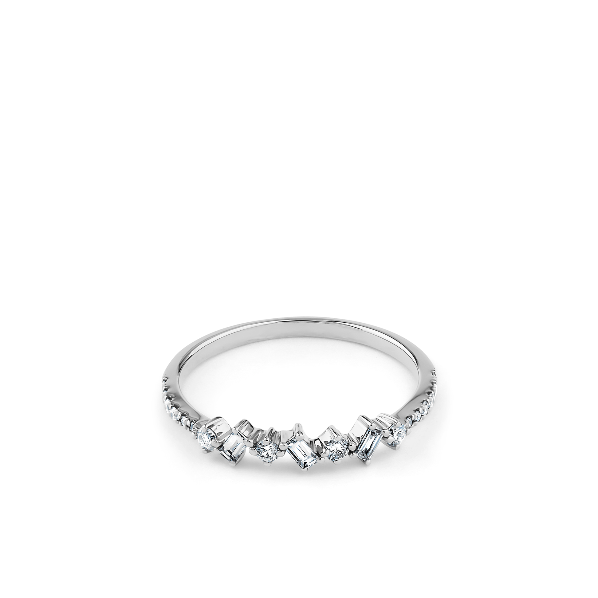 Oliver Heemeyer Nancy Diamond Ring made of 18k white gold.