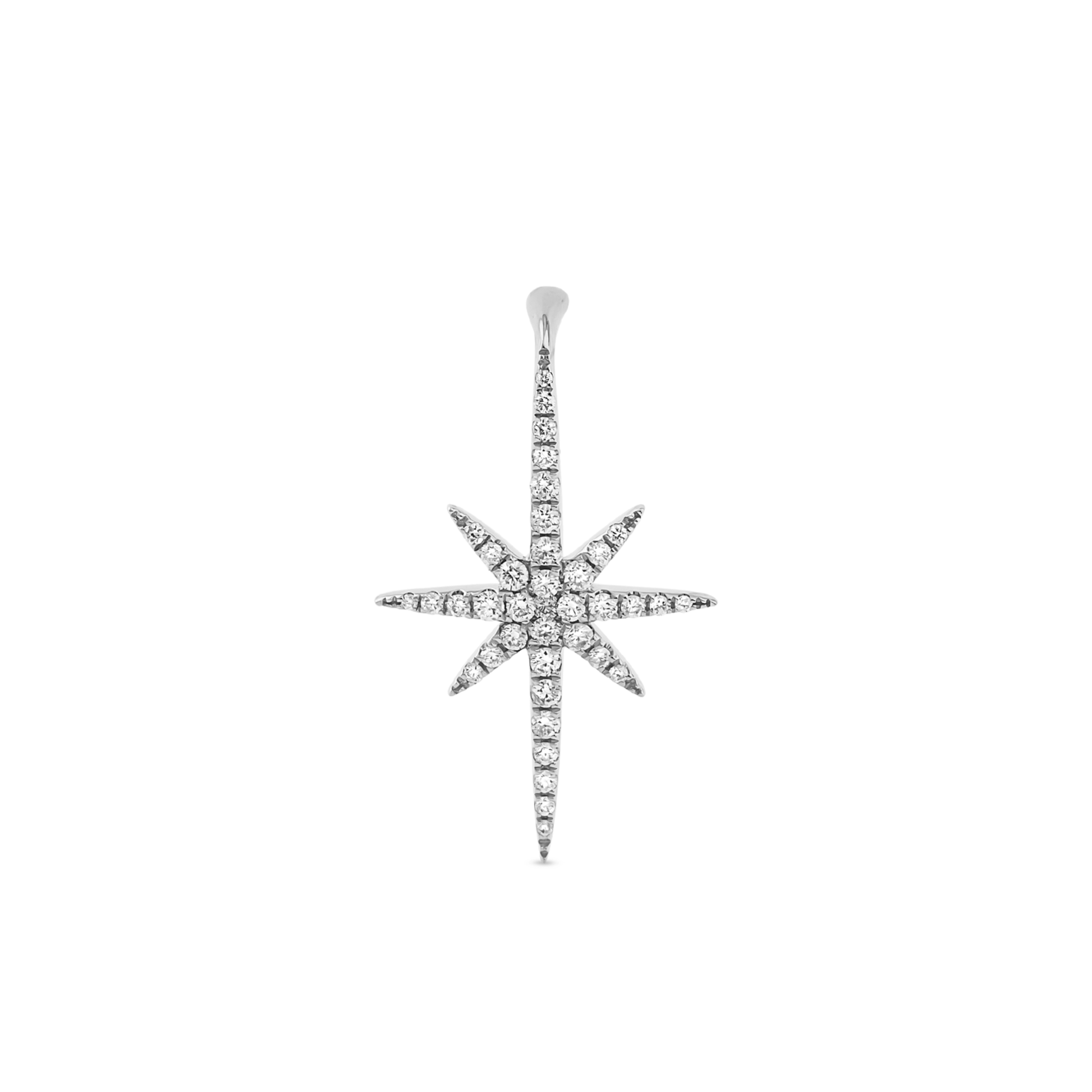 Oliver Heemeyer North Star Diamond Ear Stud made of 18k white gold.