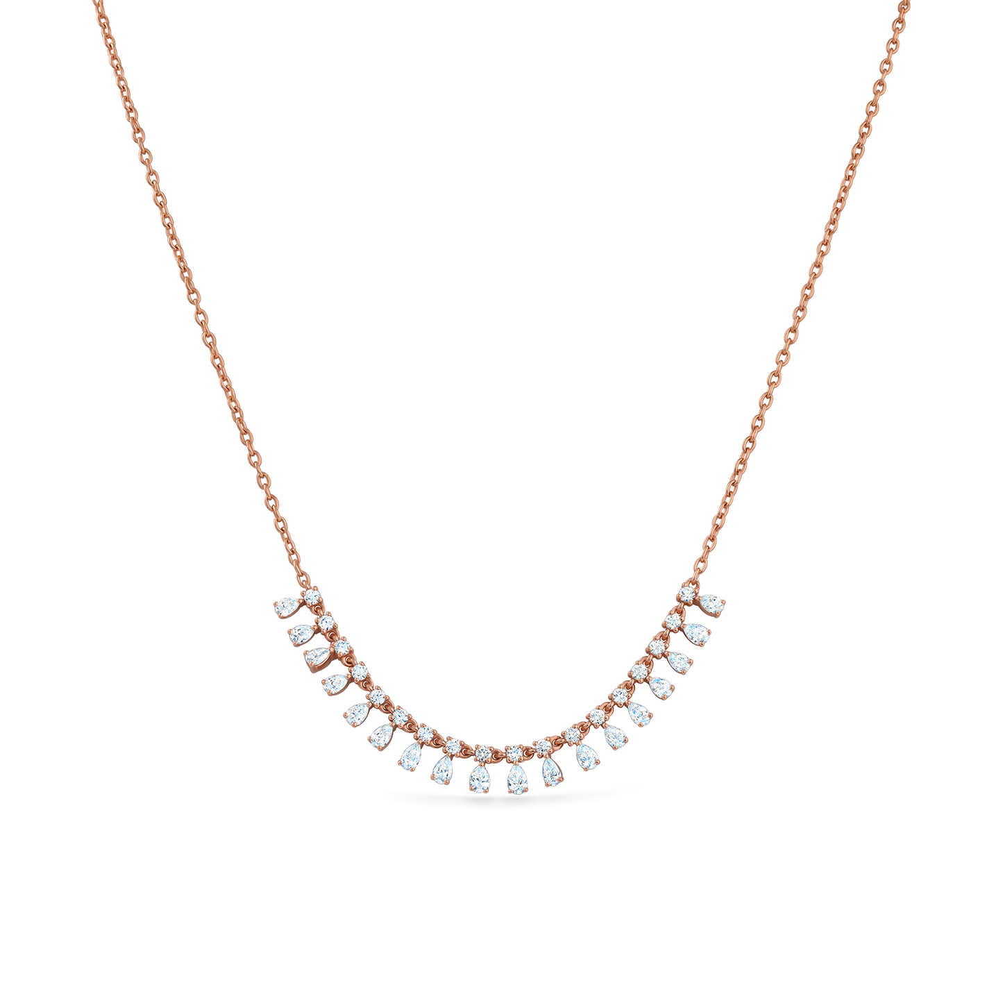 Oliver Heemeyer Rian diamond necklace made of 18k rose gold.