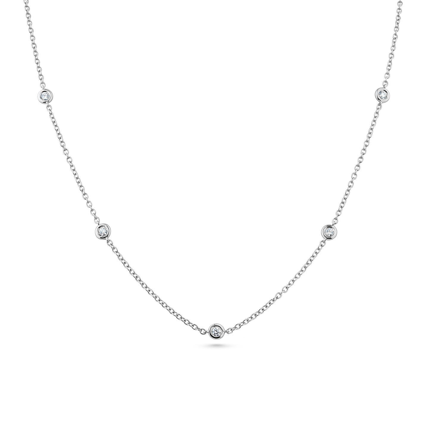 Oliver Heemeyer Starlight diamond necklace 42,0 cm made of 18k white gold.