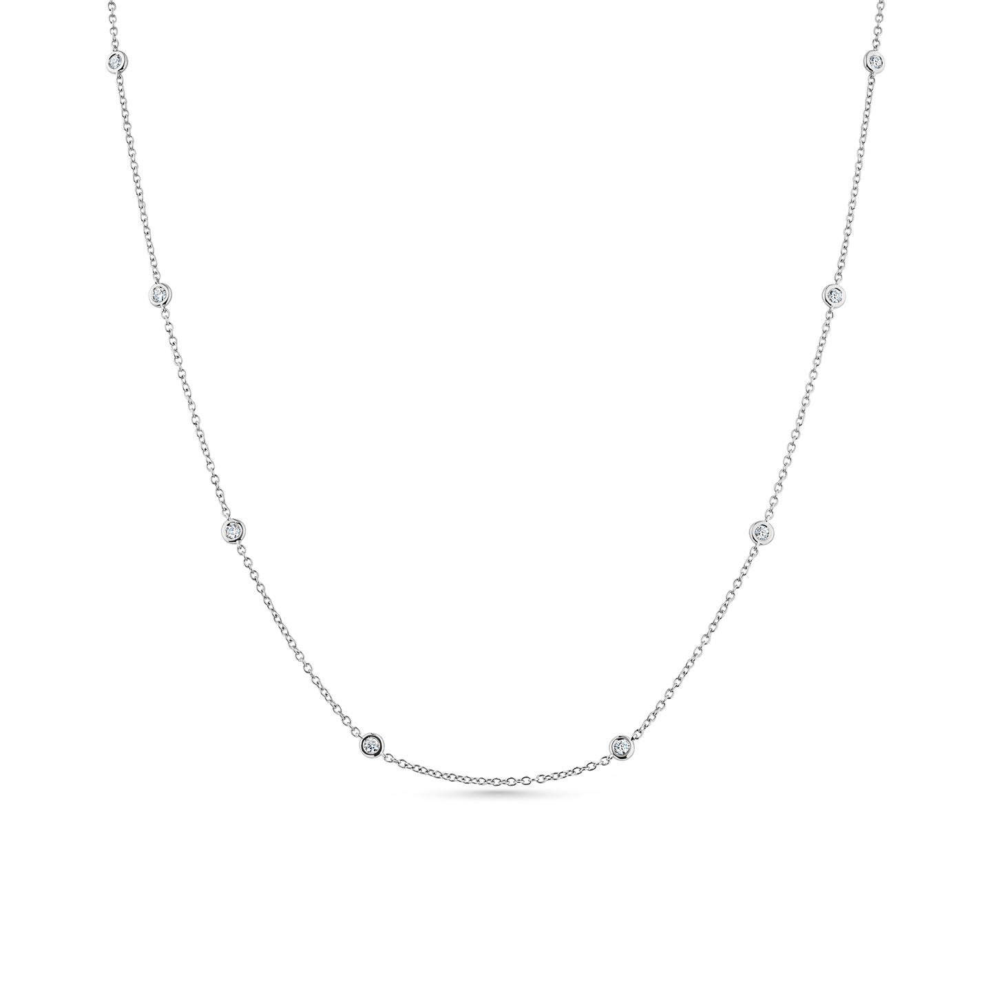 Oliver Heemeyer Starlight diamond necklace 60,0 cm made of 18k white gold.