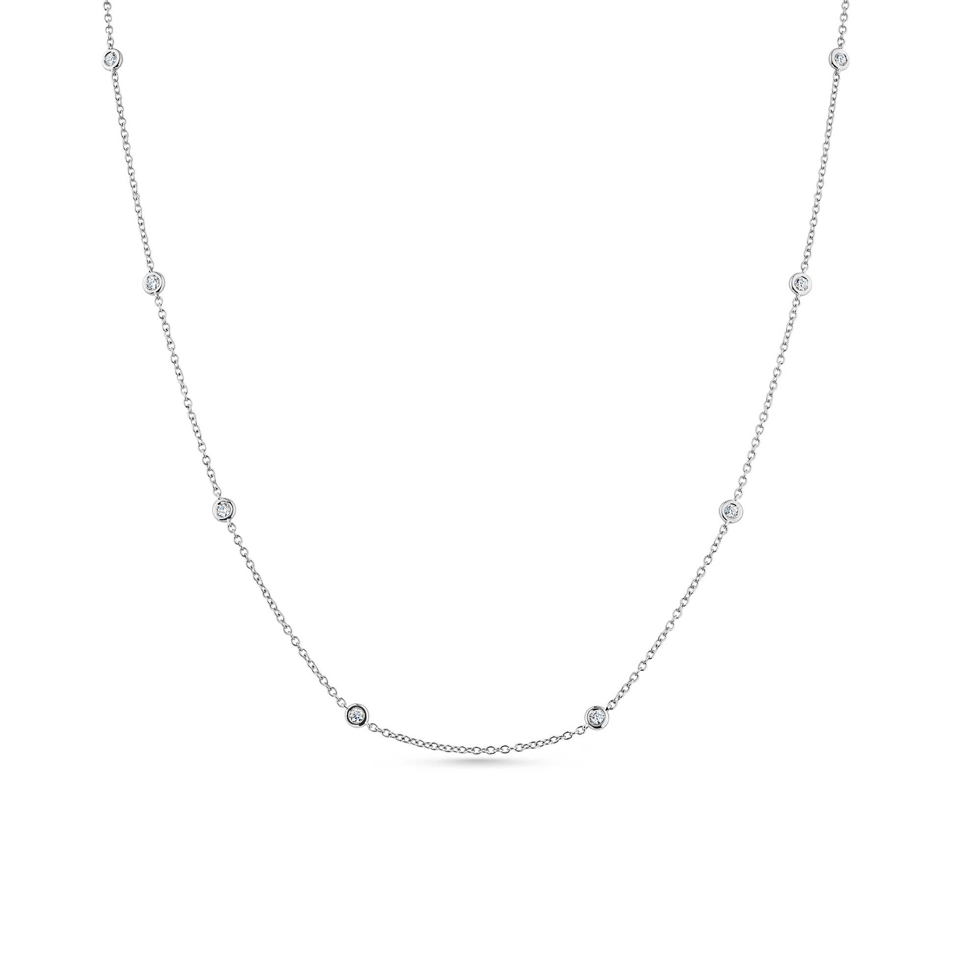 Oliver Heemeyer Starlight diamond necklace 60,0 cm made of 18k white gold.