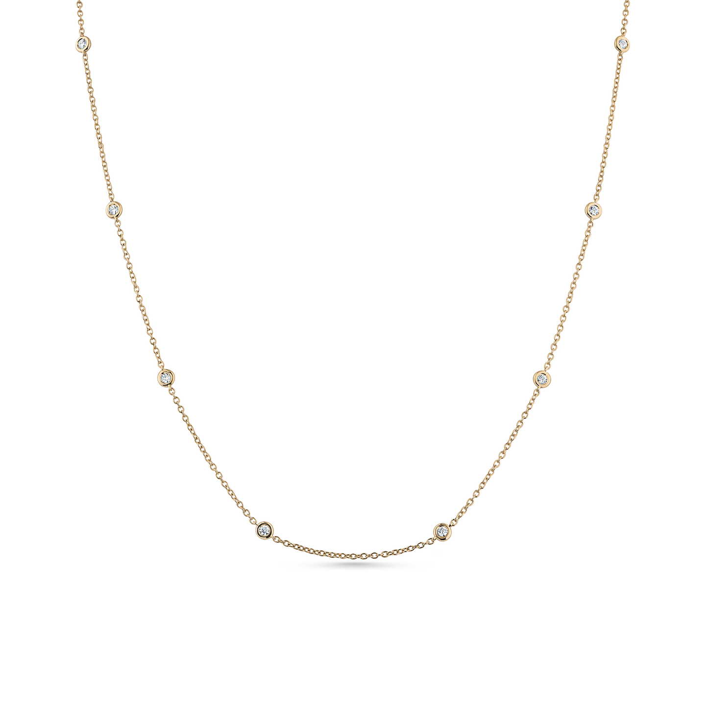 Oliver Heemeyer Starlight diamond necklace 60,0 cm made of 18k yellow gold.