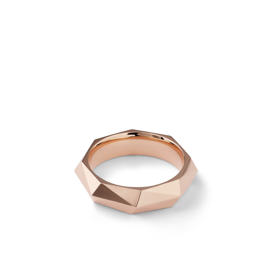 Oliver Heemeyer Rock gold ring made of 18k rose gold.