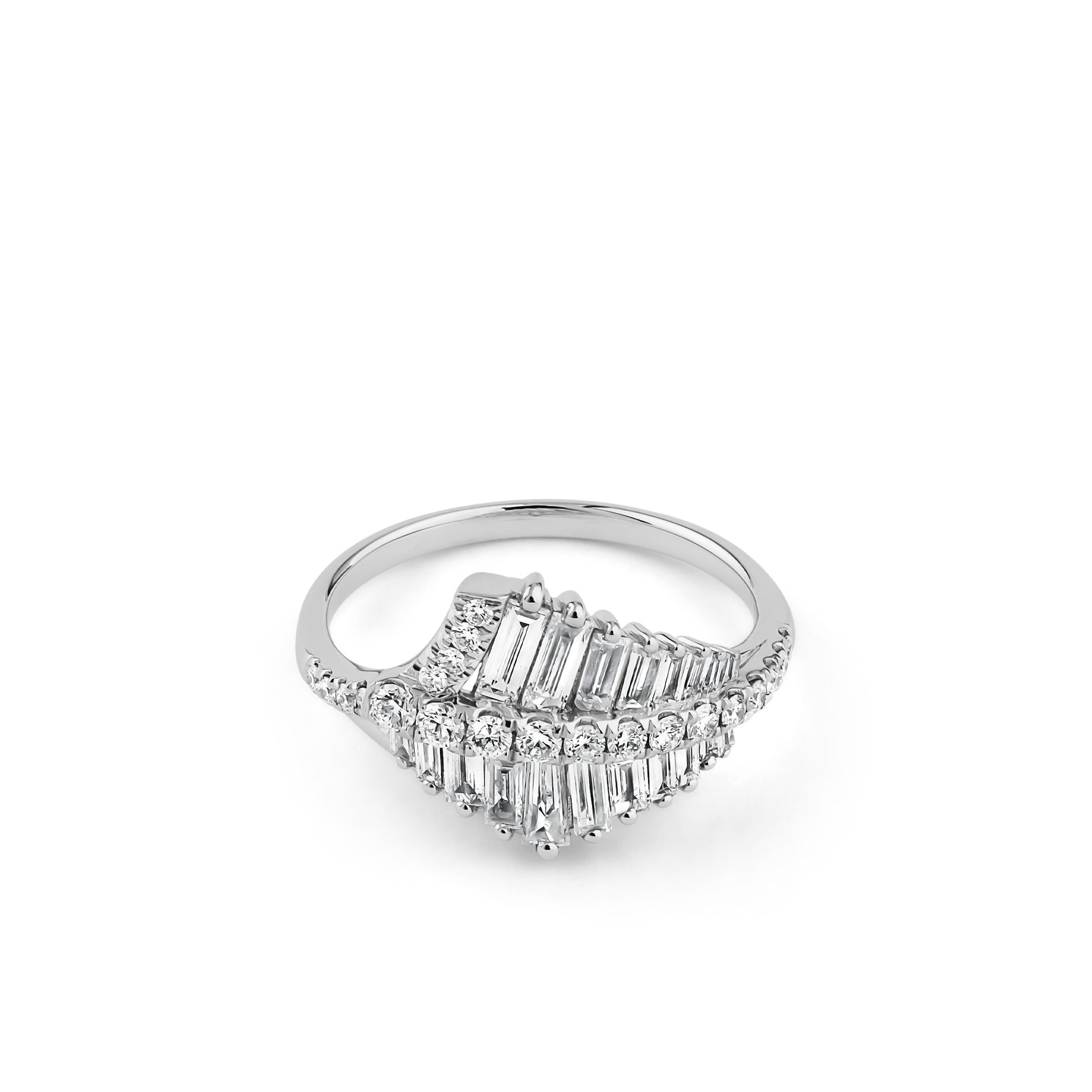 Oliver Heemeyer Una Diamond Ring made of 18k white gold.
